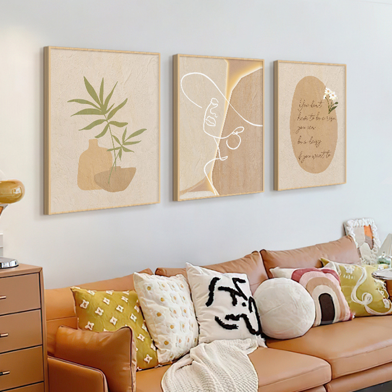 Wooden Cream Style Abstract Li - Korean Lifestyle Aesthetic ulasan dan harga
