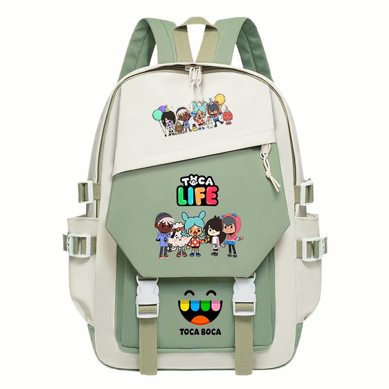 Toca Life World Print Backpack - Korean Girls Lifestyle ulasan dan harga