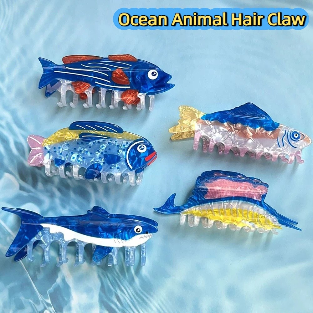 Hairpin Ocean Animal Hair Claw - Korean Girls Lifestyle ulasan dan harga