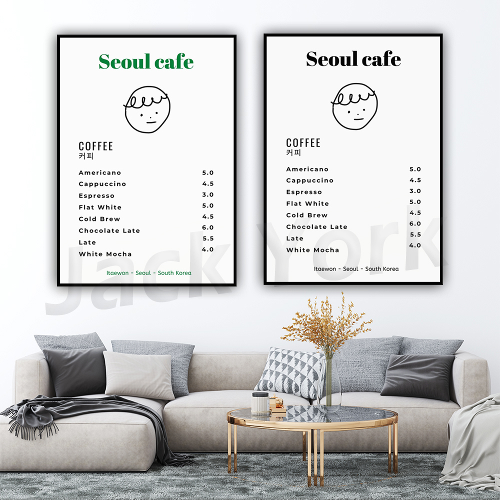 Seoul Cafe Print Wall Art Prin - Korean Lifestyle Aesthetic ulasan dan harga