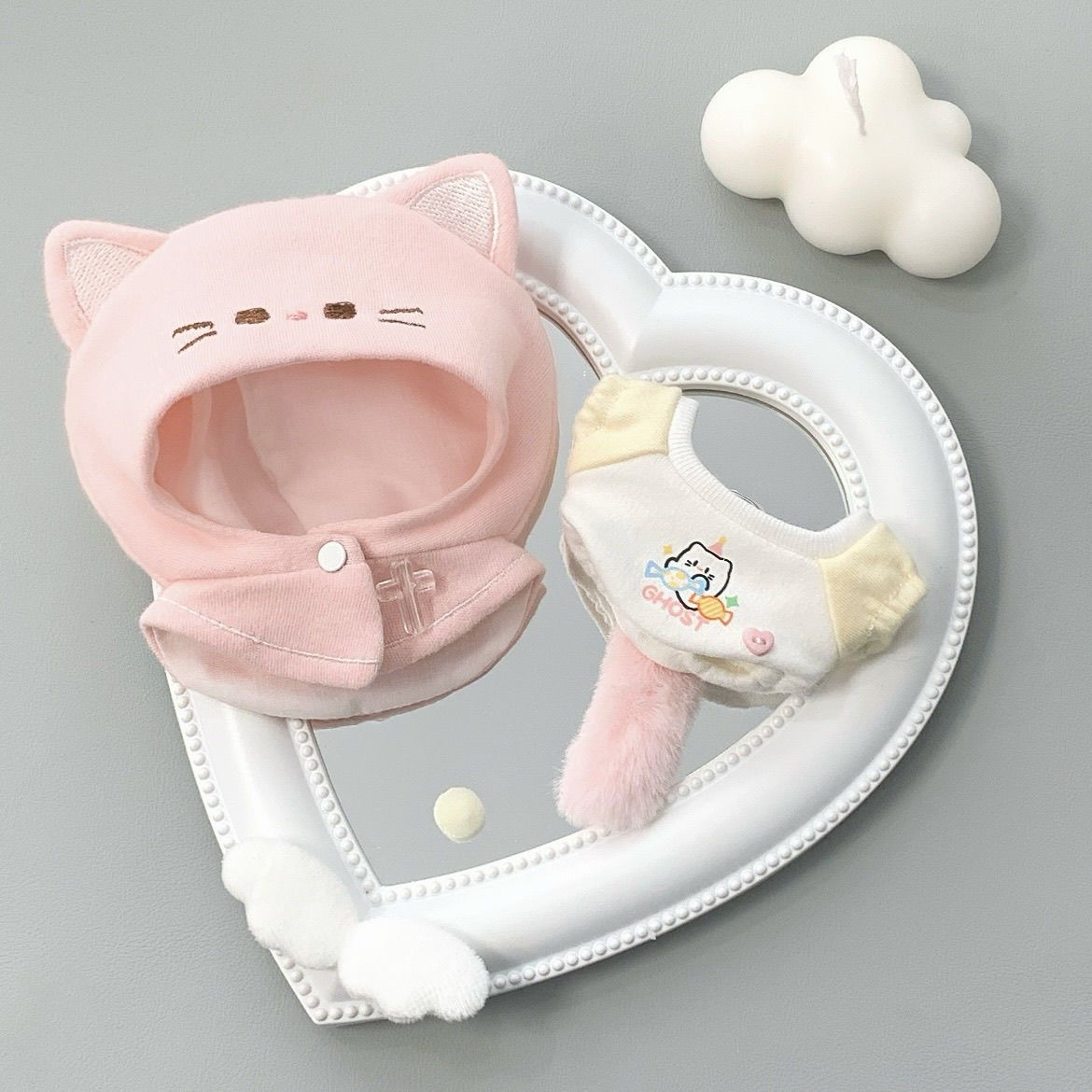10cm Cotton Doll Cat Ears With - Korean Girls Lifestyle ulasan dan harga